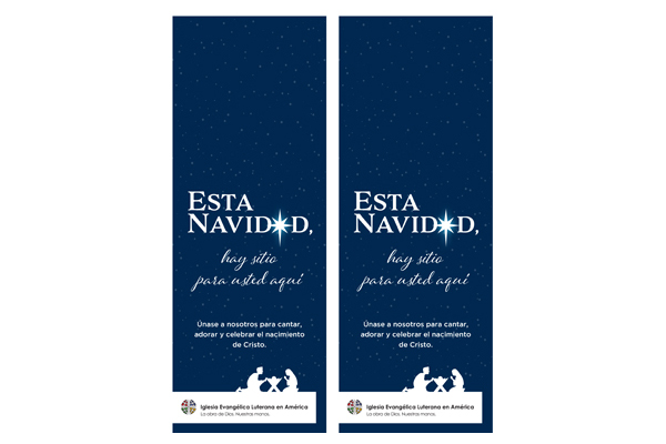 Christmas Nativity Blue Door Hanger No Template – Spanish