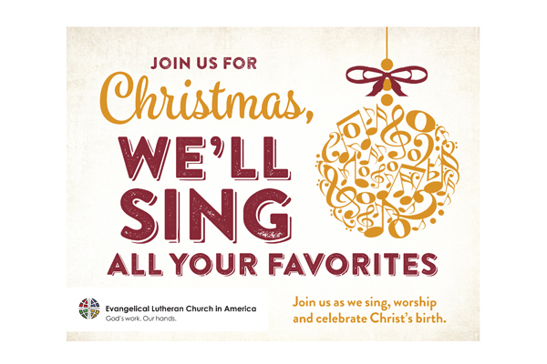 ELCA Christmas Invite - Music 2016 Post Card