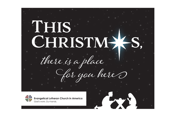 ELCA Christmas Invite - Nativity Black 2016 Post Card