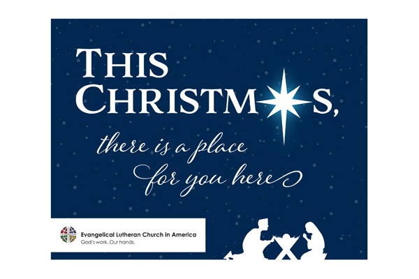 ELCA Christmas Invite - Nativity Blue 2016 Post Card