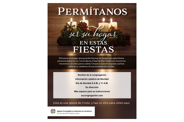 Christmas Candles Poster – Spanish