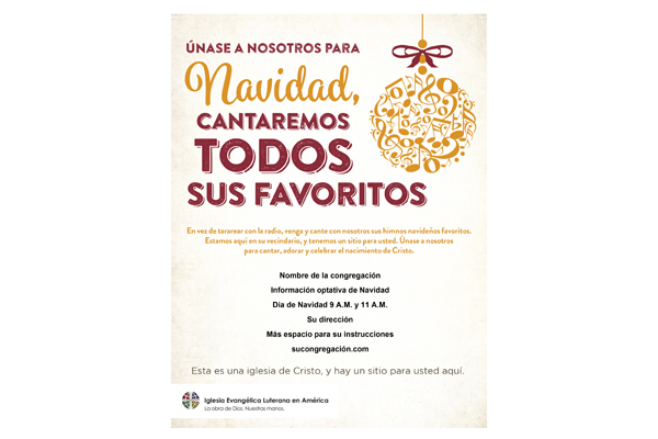 Christmas Sing Poster – Spanish