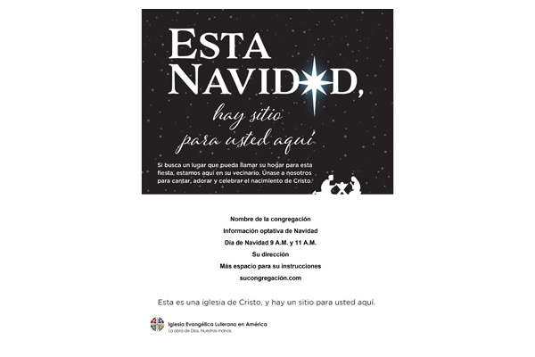 ELCA Christmas Invite - Nativity Black 2016 Poster