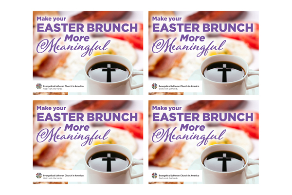 Easter Brunch Postcard 4 Up