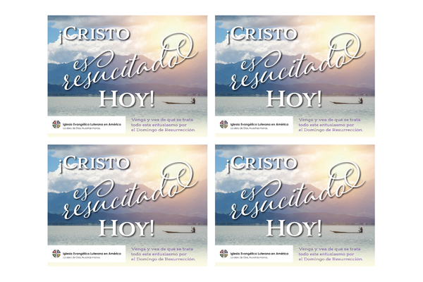 Easter Risen Postcard 4 Up – Spanish