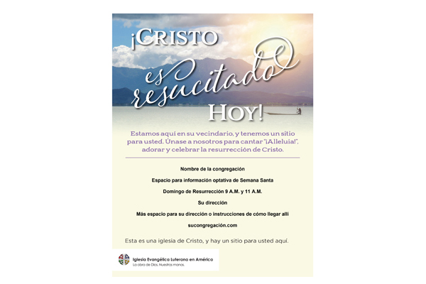 ELCA Easter Risen Poster Spanish