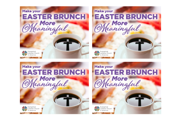 Easter Brunch Postcard 4 Up