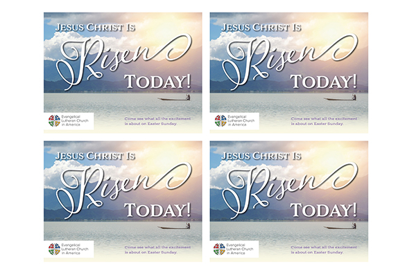 Easter Risen Postcard 4 Up