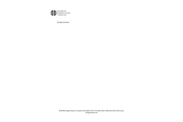 ELCA Letterhead – 1 color