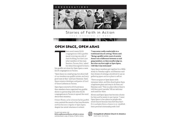 SOFIA: Open Space Open Arms (bulletin insert)