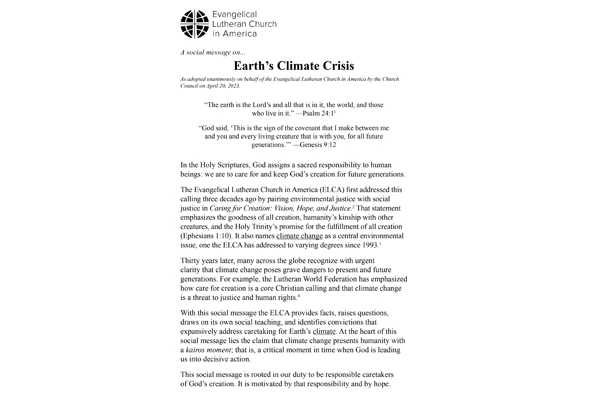 Earths Climate Crisis Social Message