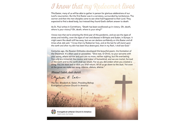 Bishop Eaton 2022 Easter Message