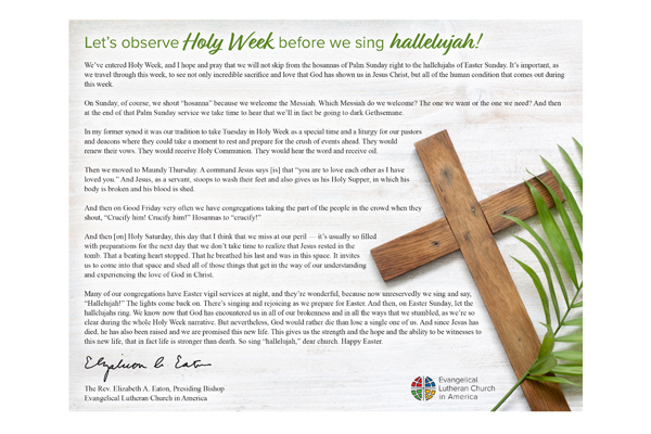 Presiding Bishop Elizabeth Eaton’s Easter message