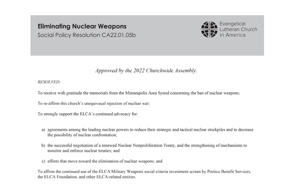 Eliminating Nuclear Weapons SPR 2022