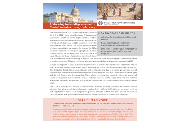 Factsheet Addressing Forced Displacement 2016