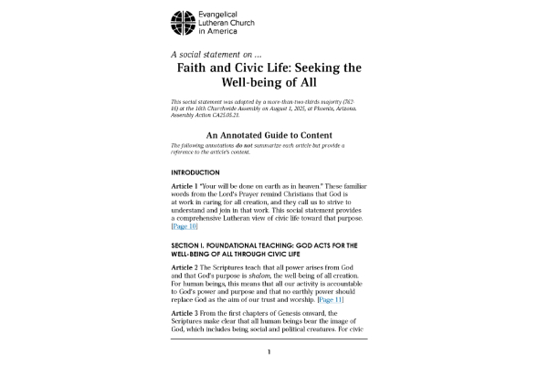 Civic Life and Faith