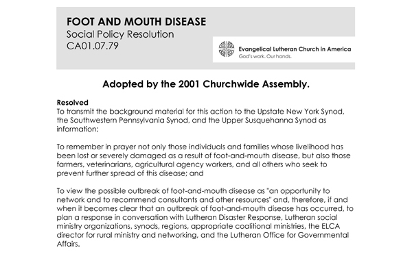 Foot Mouth Disease SPR01