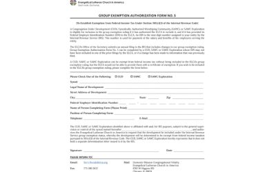 Group Exemption Authorization Form for CUDs and SAWCs