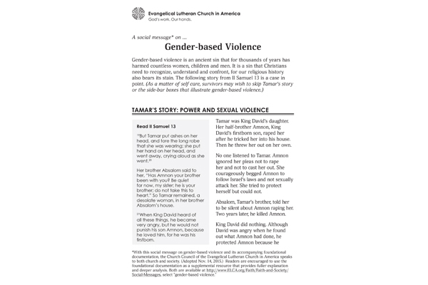 Gender Based Violence Social Message