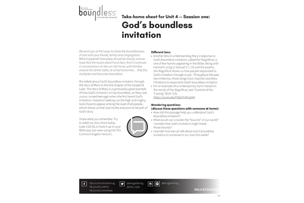 Unit 4 – boundless invitation – Take-home sheet