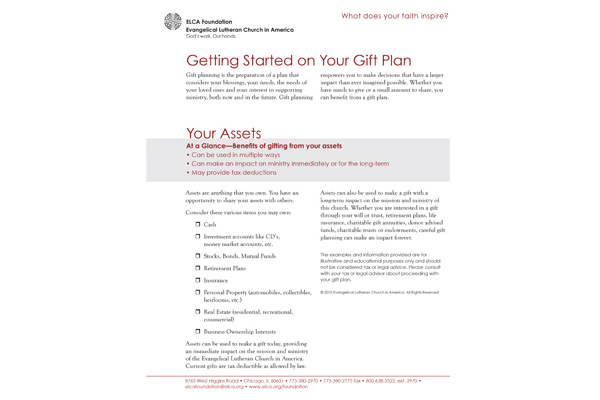 Getting Started on Your Gift Plan