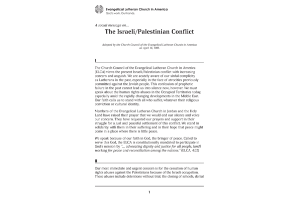 Israeli-Palestinian Conflict