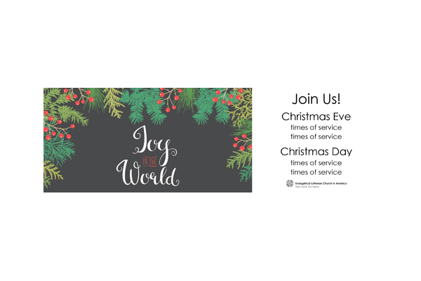 Christmas Joy To The World Banner 2×6