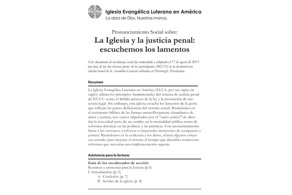 La Iglesia Y La Justicia Penal Escuchemos Los Lamentos