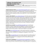 Creation Care Organizations