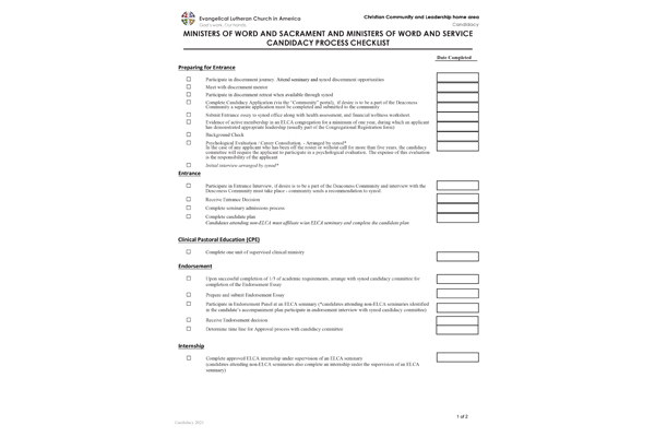 MWSAC-SERV Candidacy Process Checklist