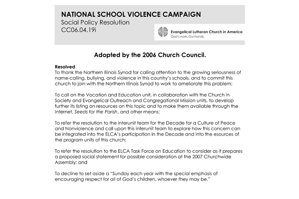 National School Violence SPR06