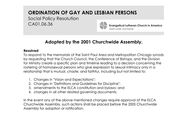 Ordination of Gay and Lesbian People SPR01