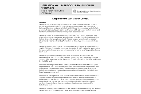 Palestinian Wall Response SPR04