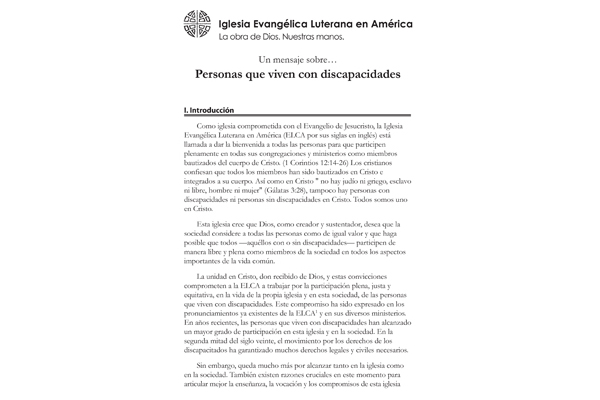 People with Disabilities Spanish