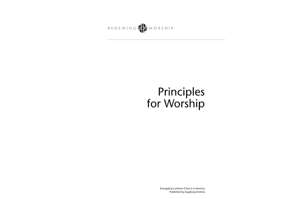 Principles for Worship