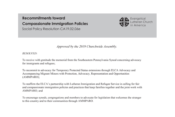 Recommitments toward Compassionate Immigration Policies SPR19