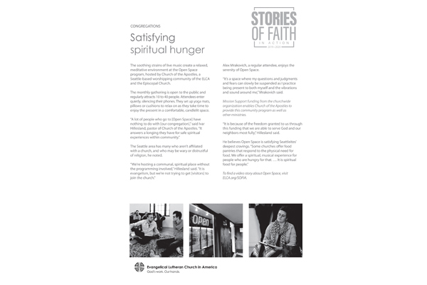 Satisfying spiritual hunger (bulletin insert)