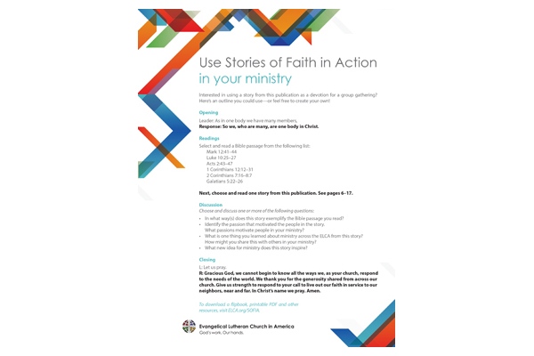 Stories of Faith in Action devotion