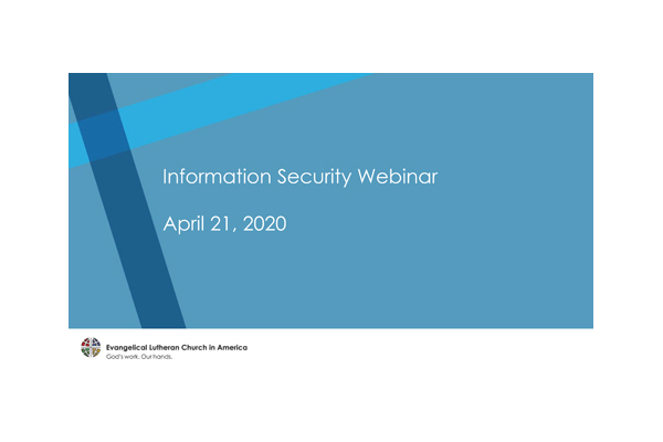 Information Security Webinar - April 21