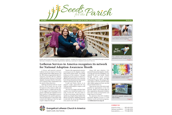 Seeds for the Parish - Fall - 2016