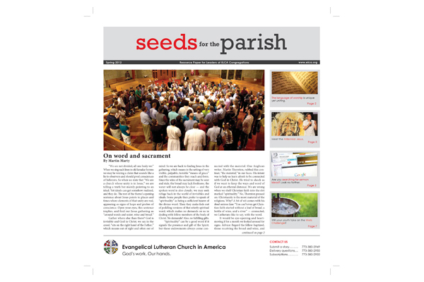 Seeds for the Parish – Spring – 2012