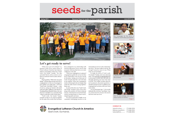 Seeds for the Parish – Spring – 2014