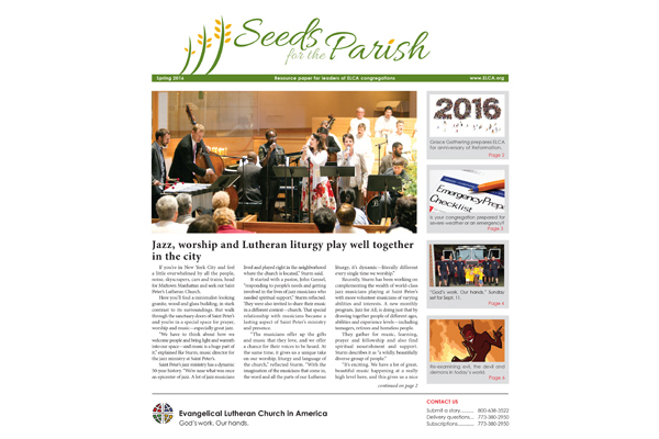 Seeds for the Parish – Spring – 2016