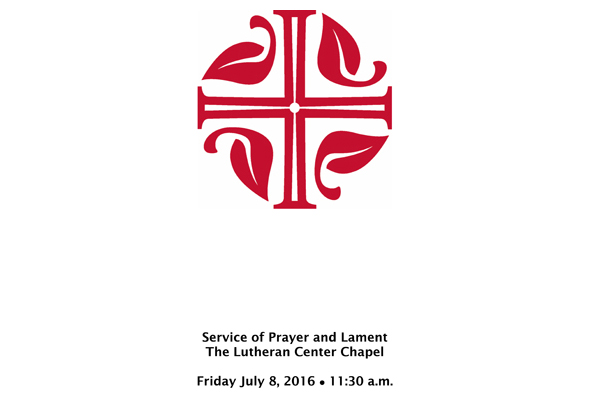 Service of Prayer and Lament (July 2016)