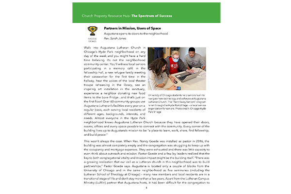 Spectrum of Success – Augustana Lutheran – Chicago, IL