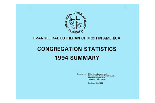 Summary of Congregational Statistics as of 12-31-1994