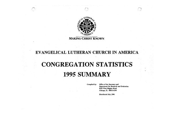 Summary of Congregational Statistics as of 12-31-1995