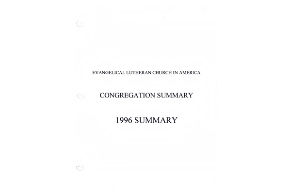 Summary of Congregational Statistics as of 12-31-1996