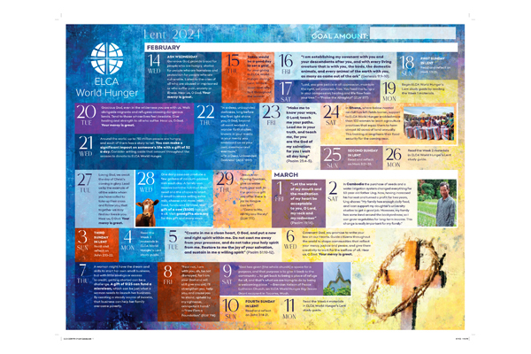 ELCA World Hunger Lent Calendar 2024