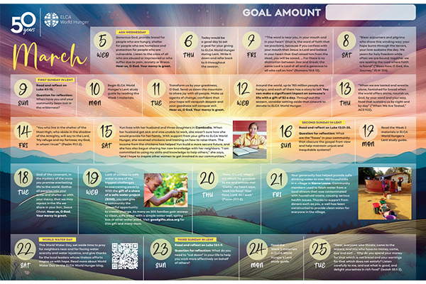 ELCA World Hunger Lent Calendar 2025